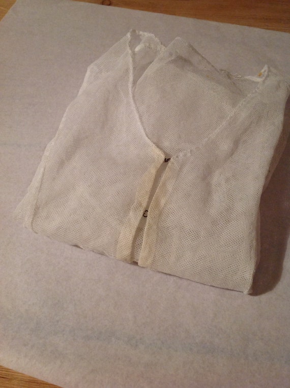 antique victorian edwardian tulle top, blouse cor… - image 10