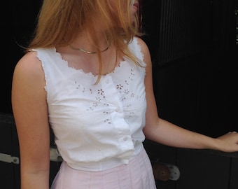 Eyelet Lace Camisole With Silk Ribbon - Etsy