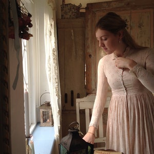 antique cotton print daydress 1890s