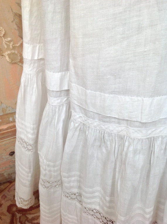 pure linen antique petticoat skirt - image 3