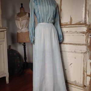 light blue summer skirt, edwardian, victorian image 2