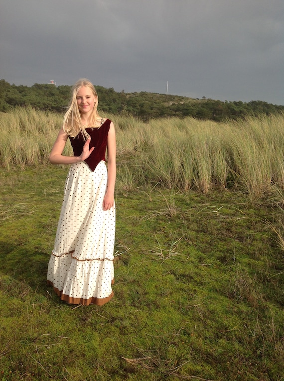 joyful antique victorian edwardian polkadot skirt