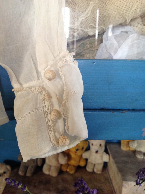 sheer cotton blouse, edwardian MEDIUM