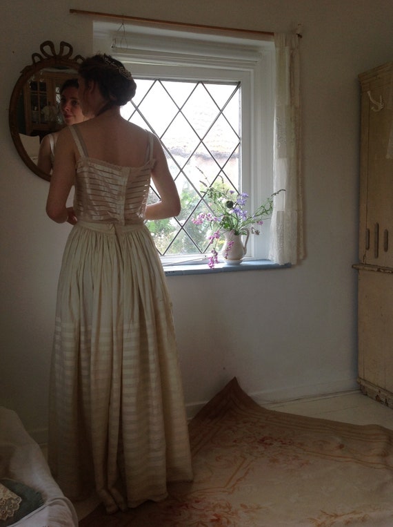 antique petticoat, cream cotton underskirt 1910s … - image 5