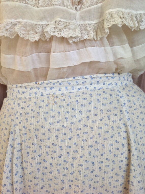 antique calico print skirt - image 10