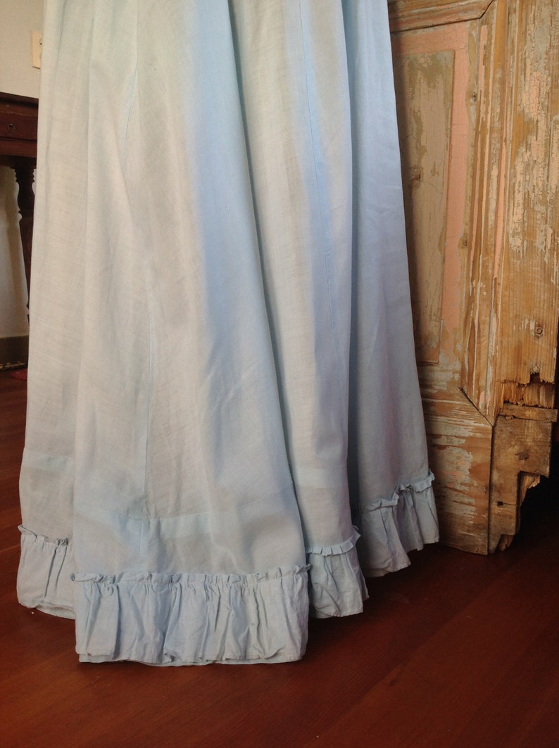 light blue summer skirt, edwardian, victorian image 4