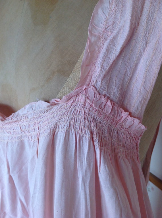 antique edwardian nightgown slip dress 1910s LARGE - image 5