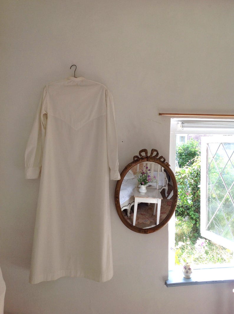 hand embroidered antique nightgown 1880s LARGE image 7