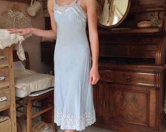antique silk slip dress