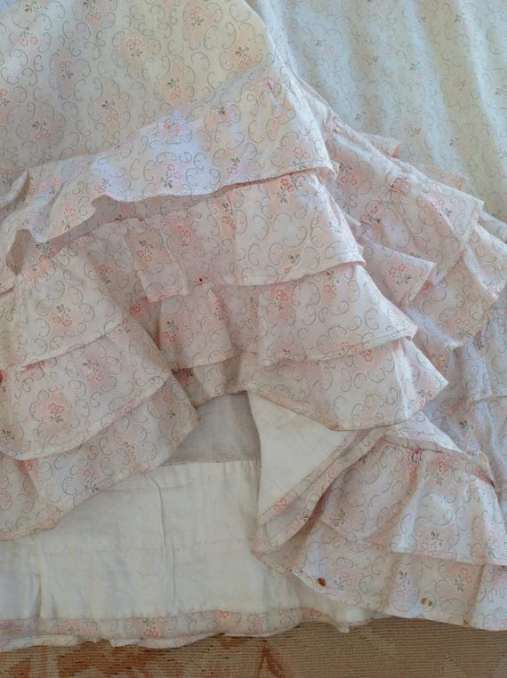 Soft Antique Pink Skirt With Faded Floral Print 1900s - Etsy