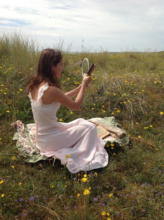 light pink slip dress, nightgown