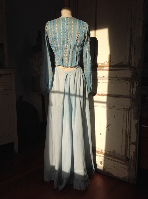 light blue summer skirt, edwardian, victorian - image 3