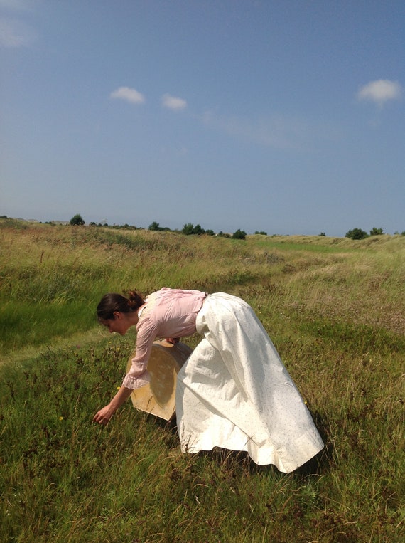 antique calico print skirt - image 4