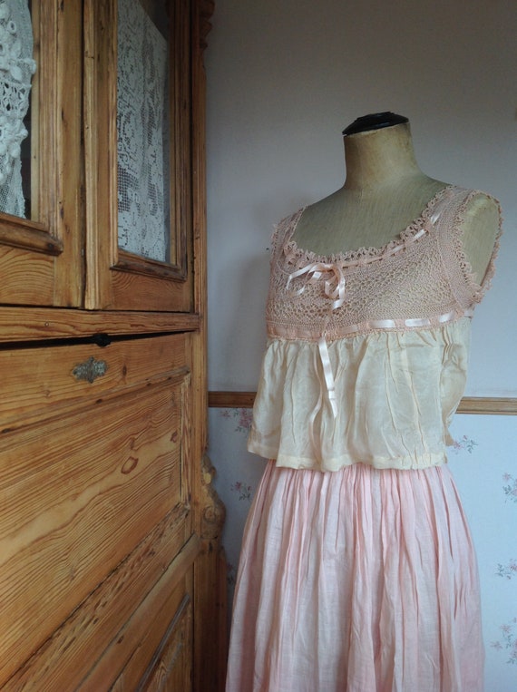 antique edwardian silk camisole 1920s