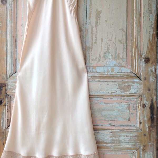 beautiful antique silk slip dress