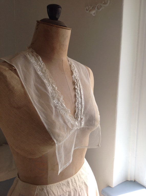 edwardian tulle lace dicky, fake blouse