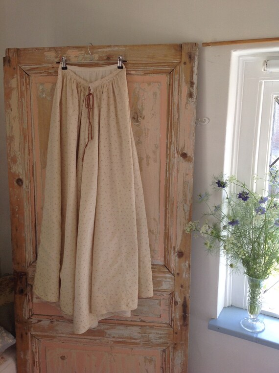 antique calico skirt 1900s, edwardian, victorian c