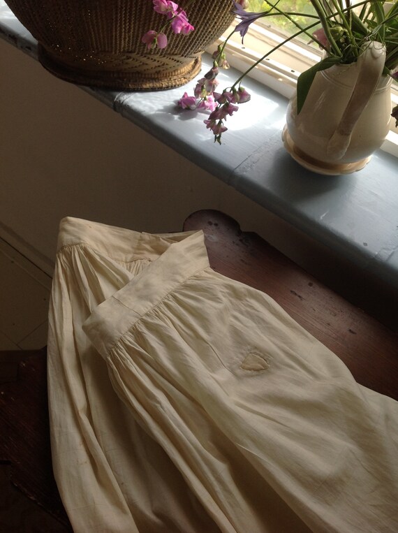 antique petticoat, cream cotton underskirt 1910s … - image 6