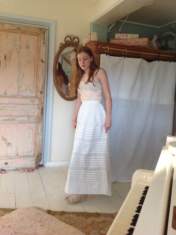 fine linen antique petticoat skirt