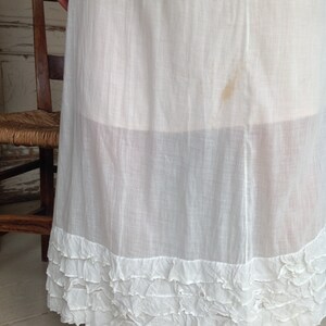 antique muslin cotton petticoat skirt 1920s zdjęcie 3