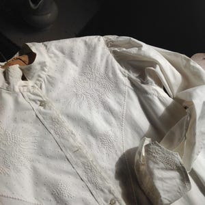 hand embroidered antique nightgown 1880s LARGE image 5