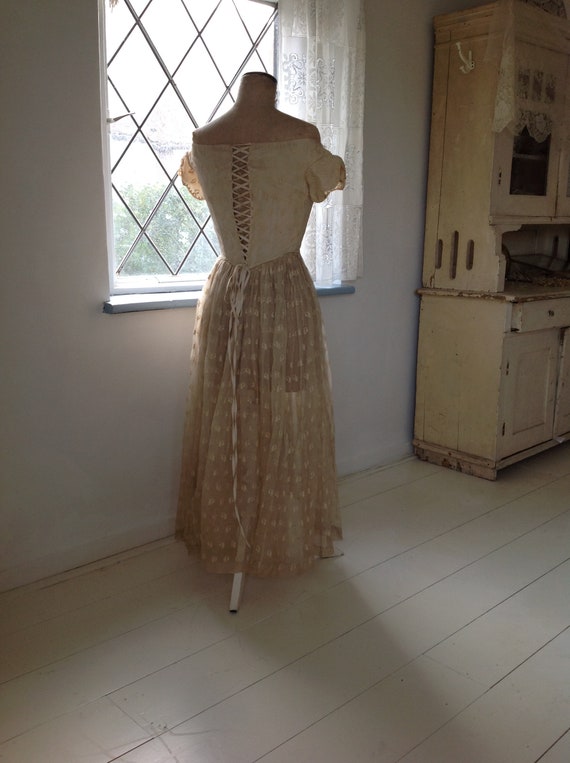 1840s antique wedding dress, antique ballet dress - image 8