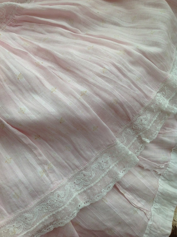 antique floral pink skirt victorian
