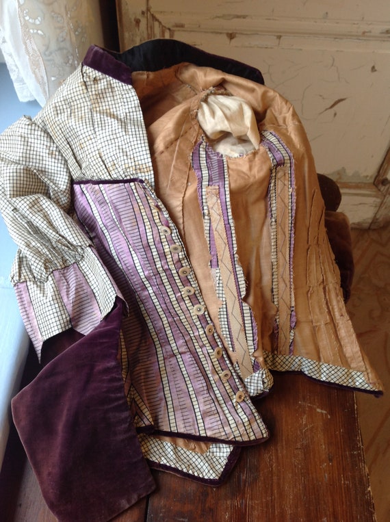 antique silk and cotton bodice, victorian