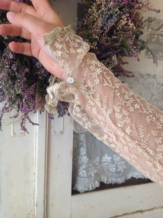 vintage floral tambour lace blouse, vest cardigan