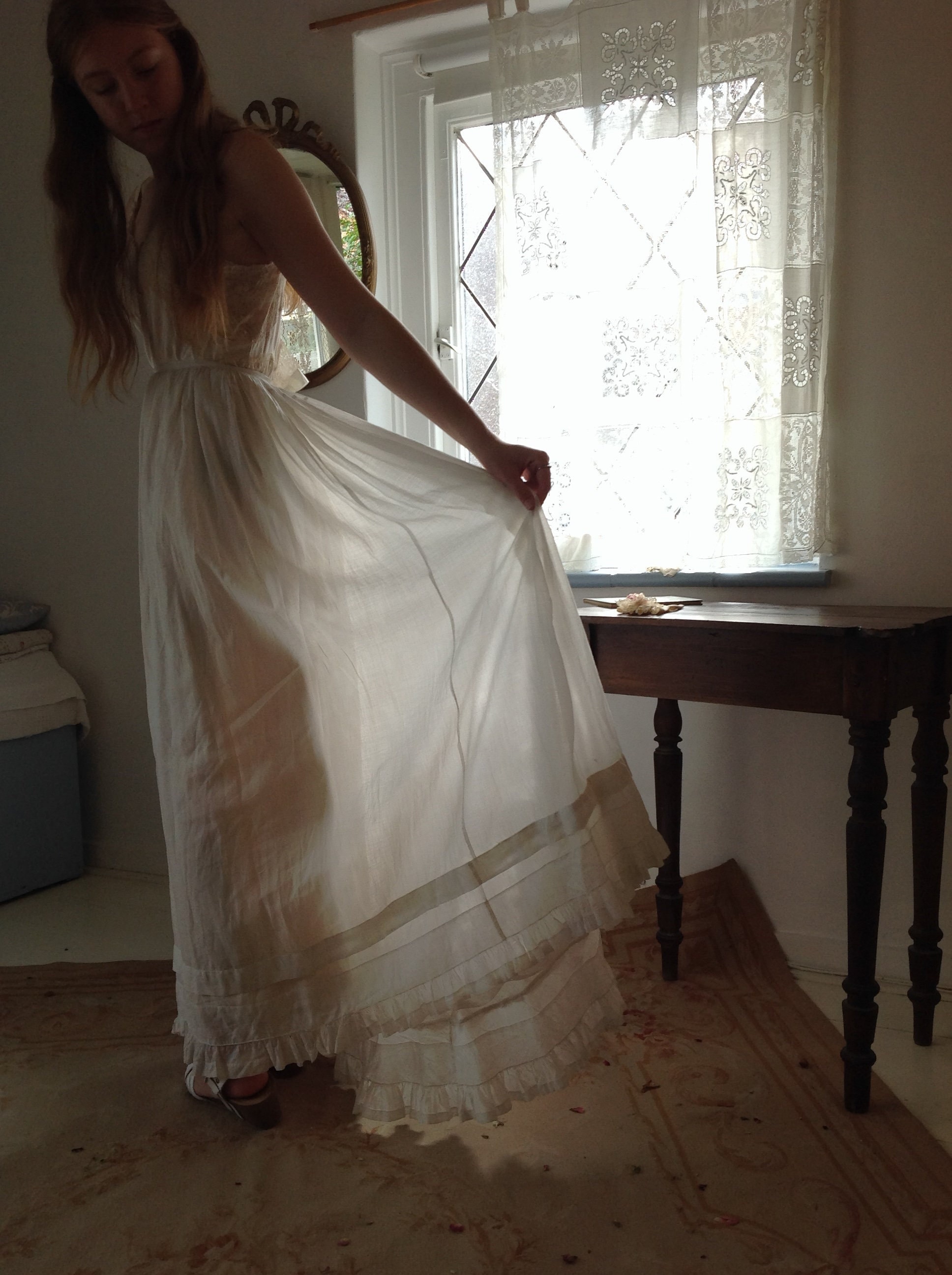 1890s petticoat with ruffles