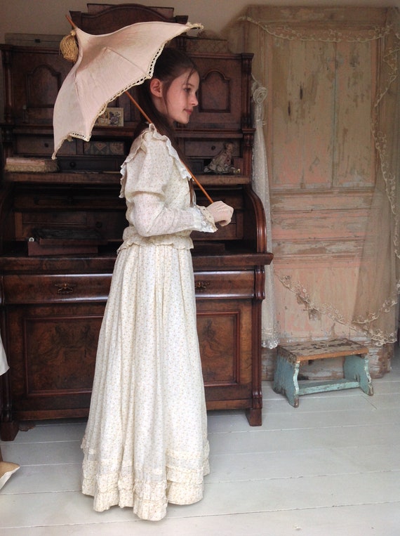 2PC antique calico dress XXS strong - image 3