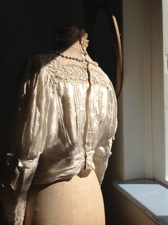 very old silk and lace blouse, late victorian
