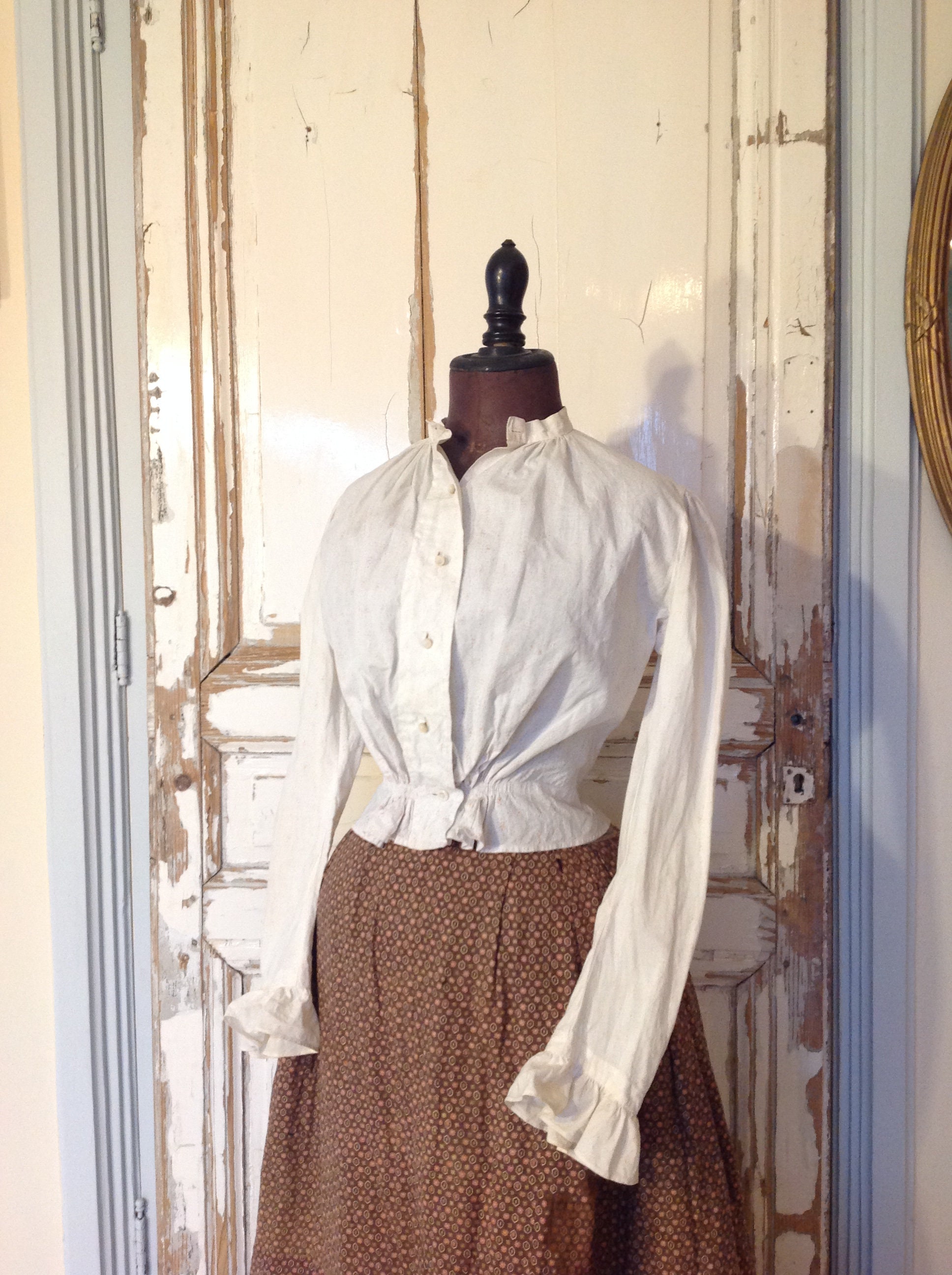 1890s~1900s Antique Calico Prairie Dress|ファッション 1890s~1900s Antique Calico Prairie Dress|ファッション