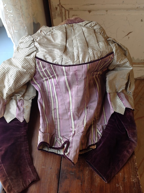 antique silk and cotton bodice,  victorian - image 8