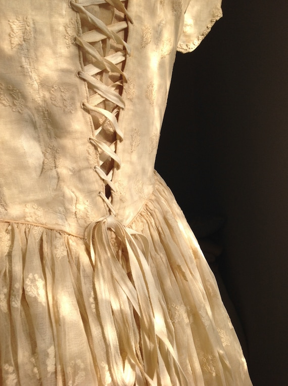 1840s antique wedding dress, antique ballet dress - image 1