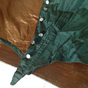 antique bodice 1880s emerald green cotton top