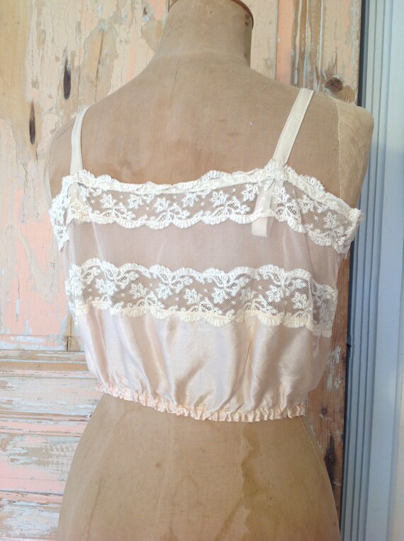 pink silk and lace camisole