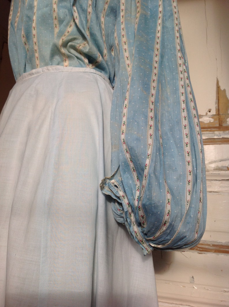 light blue summer skirt, edwardian, victorian image 5