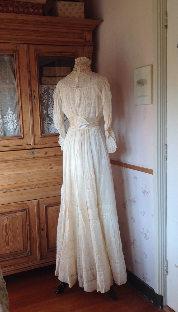 Antique Edwardian Wedding Dress 1890s ...