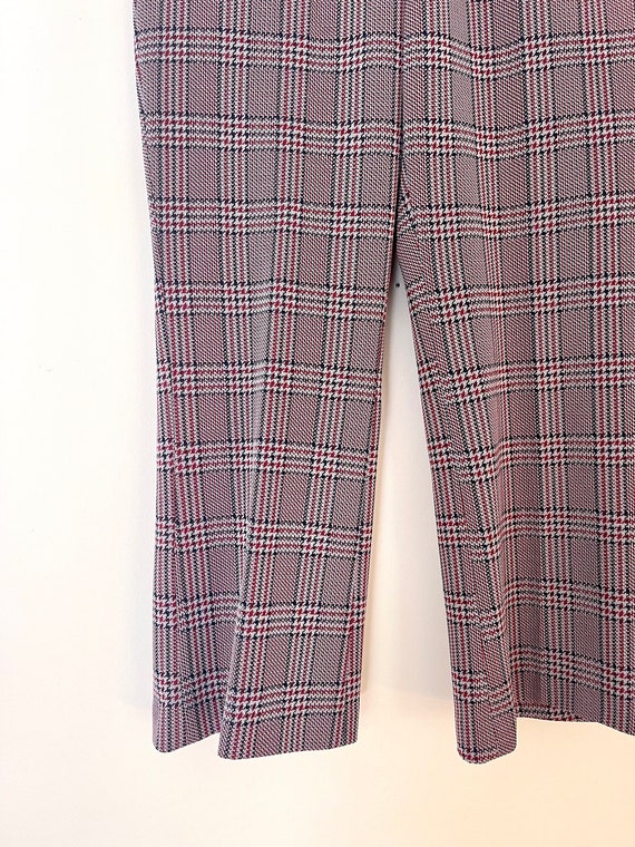 Vintage 70’s red and blue plaid trousers - image 3