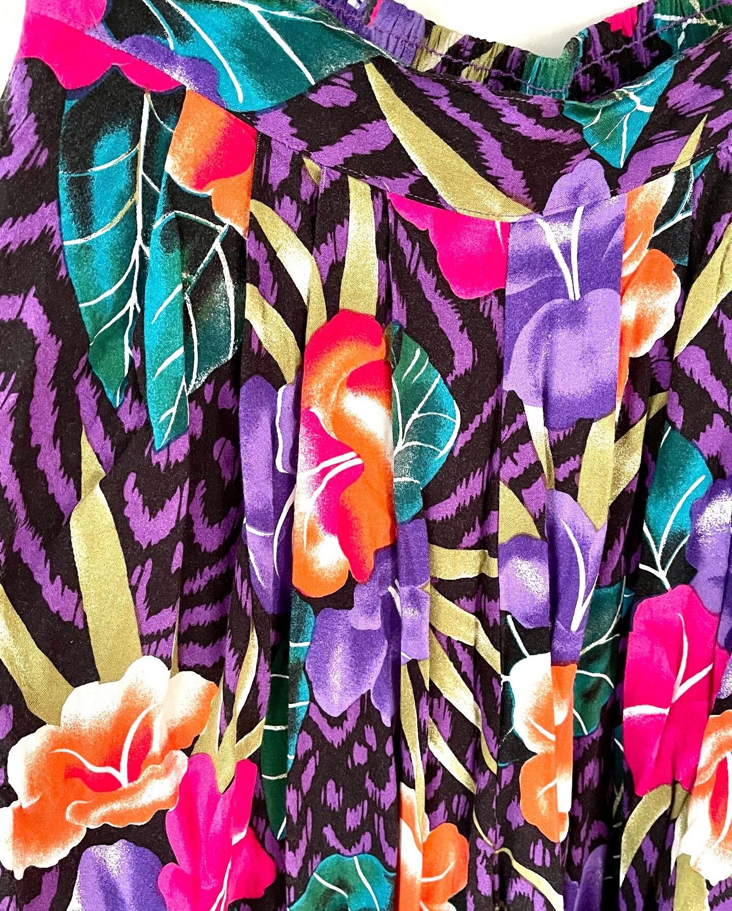 Vintage 80s Floral Top and Bottom Set Etsy UK