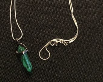 Green Malachite Chakra stone necklace