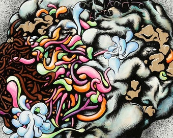 Isolating the Collective Unconscious - 12x12” archival Giclée abstract painting wall art print