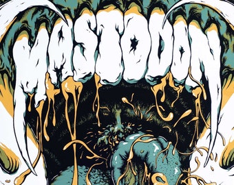 MASTODON - 18x24" signed screenprint gig show poster - Seattle, WA, Marymoor Park