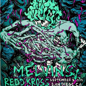 Melvins & Redd Kross official show poster - The Casbah, San Diego, 2019, signed
