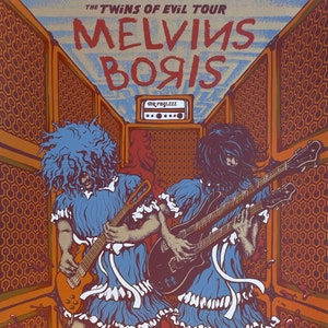 Melvins & Boris offizielles Show-Poster - Spaceball, 2023, 18x24, signiert
