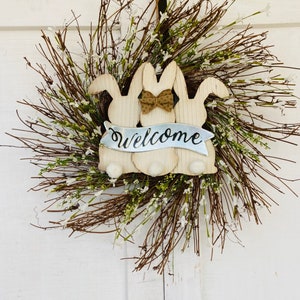 Farmhouse Easter bunny wreath