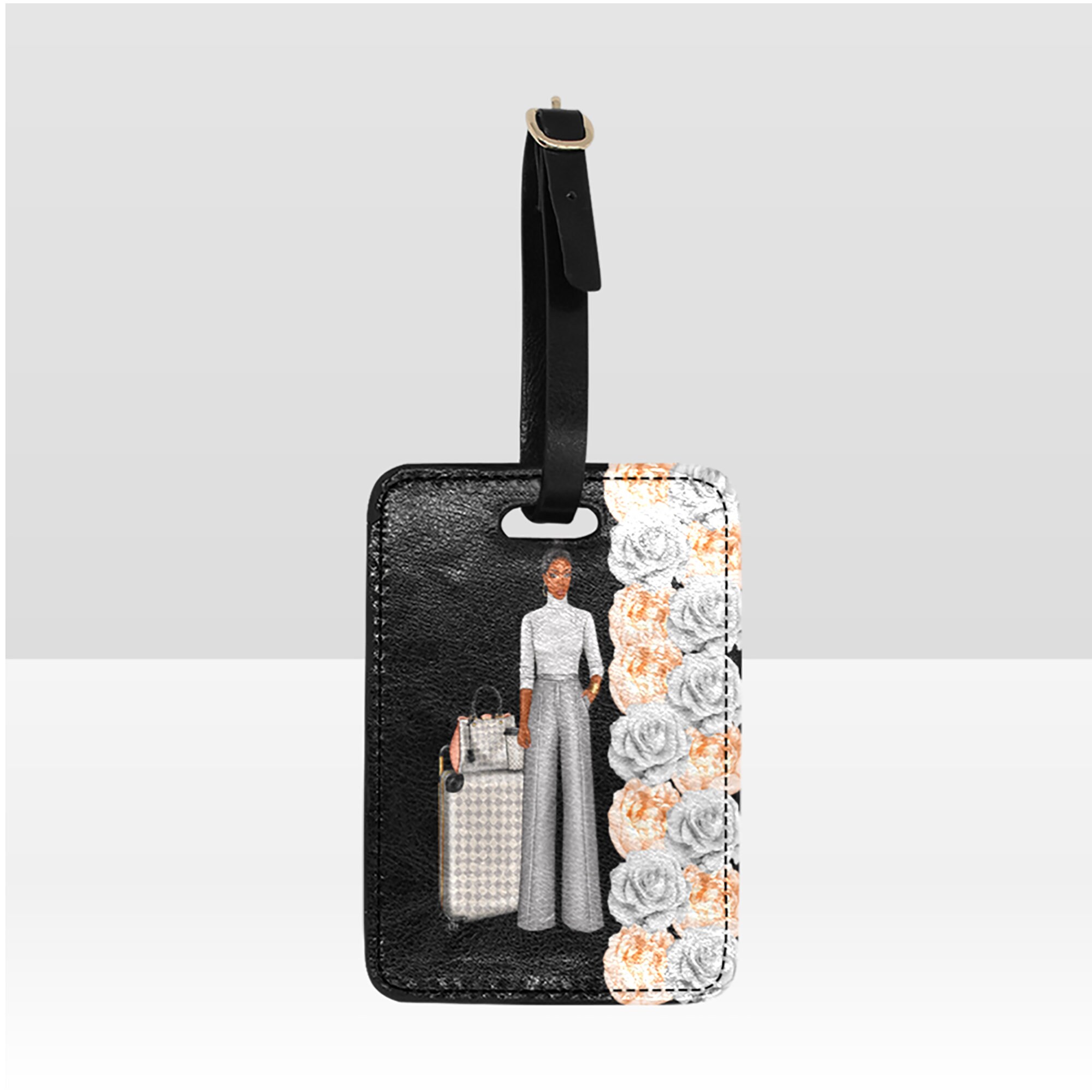 Black Lady Traveling Designer Luggage 