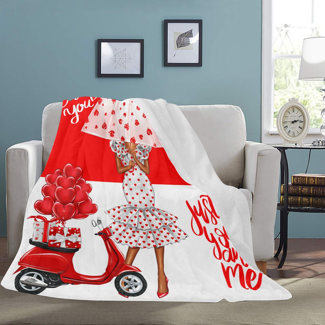 Valentines Blanket Lovers blanket valentines gift gift for Etsy
