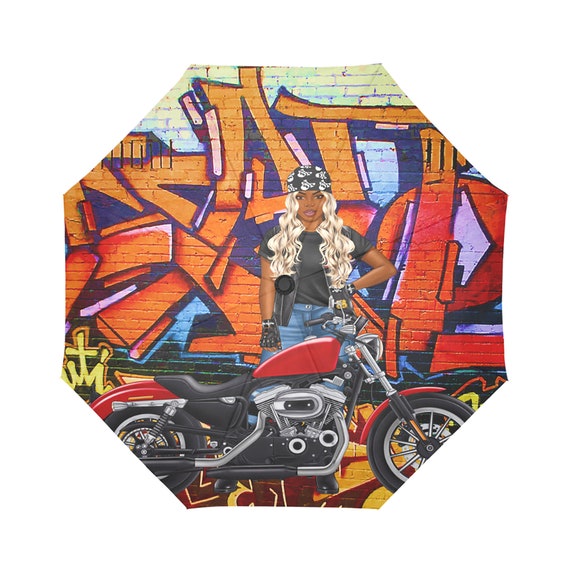 Lady Bike Rider Umbrella Rain Accessories Rainy Season Etsy